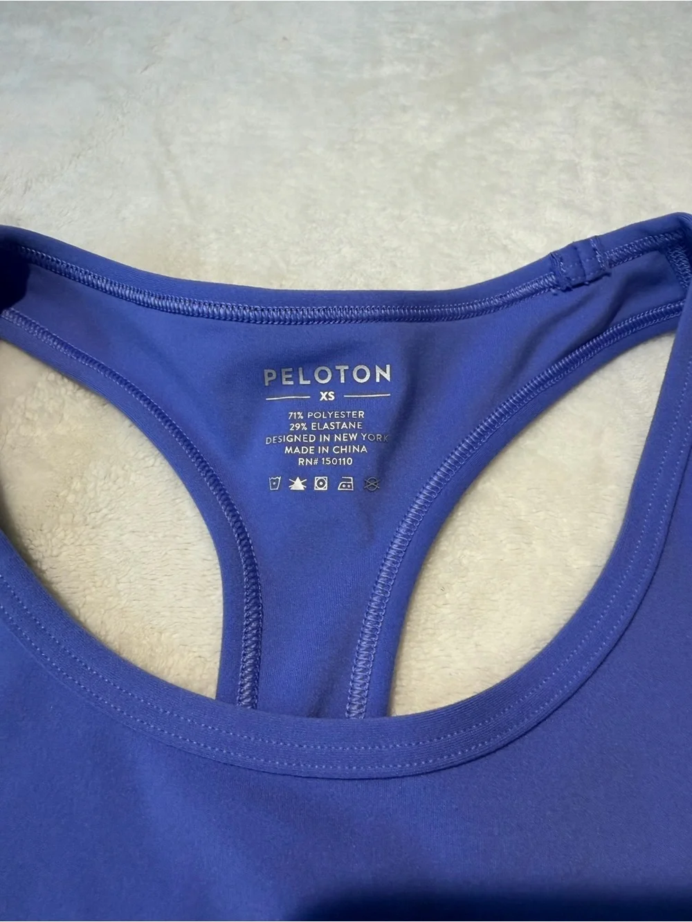 Peloton Periwinkle Racerback Performance Tank - Picture 3 of 7